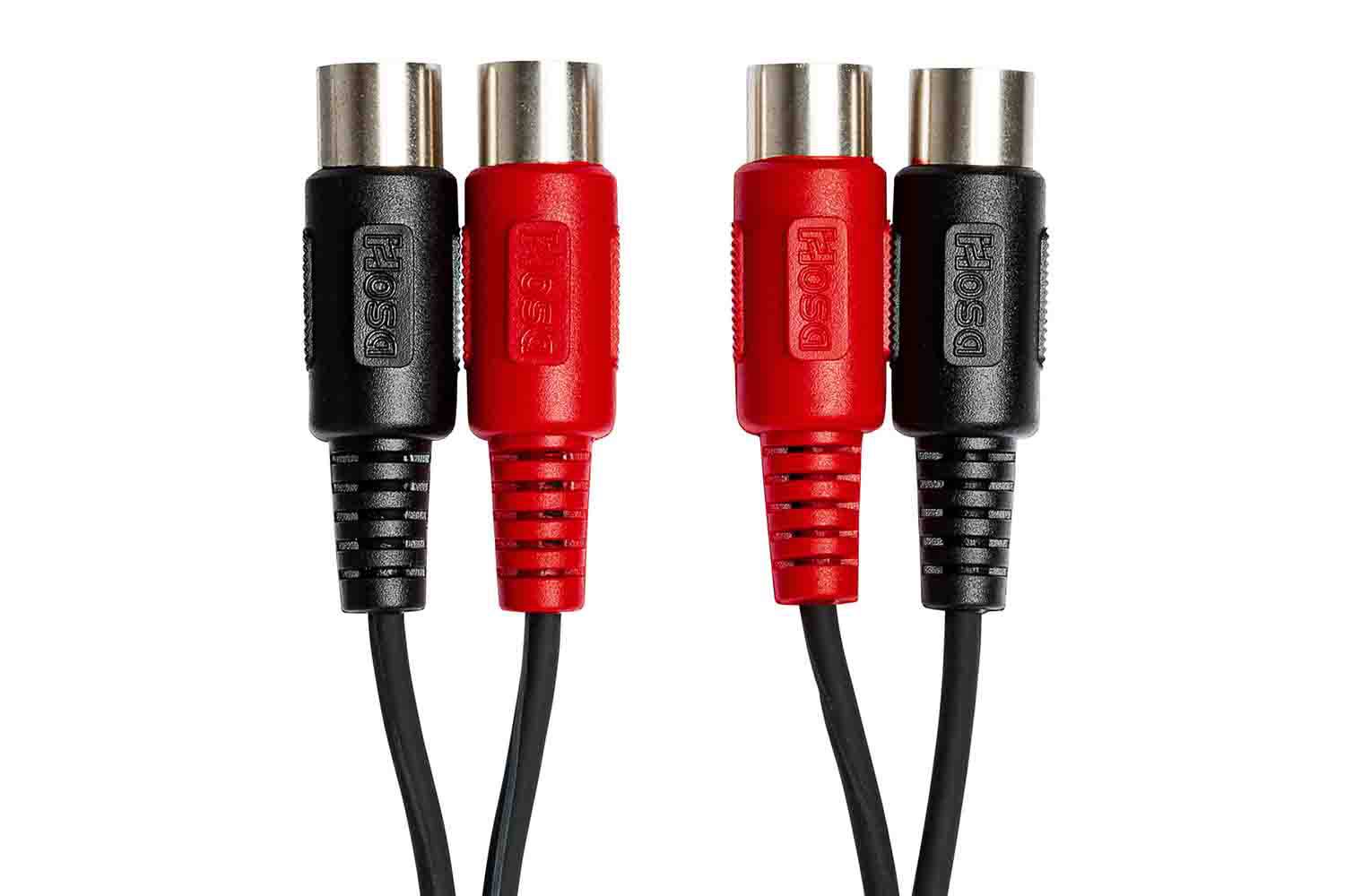 Hosa MID-203 Dual MIDI Cable, Dual 5-pin DIN to Same – 3 Meter - Hollywood DJ