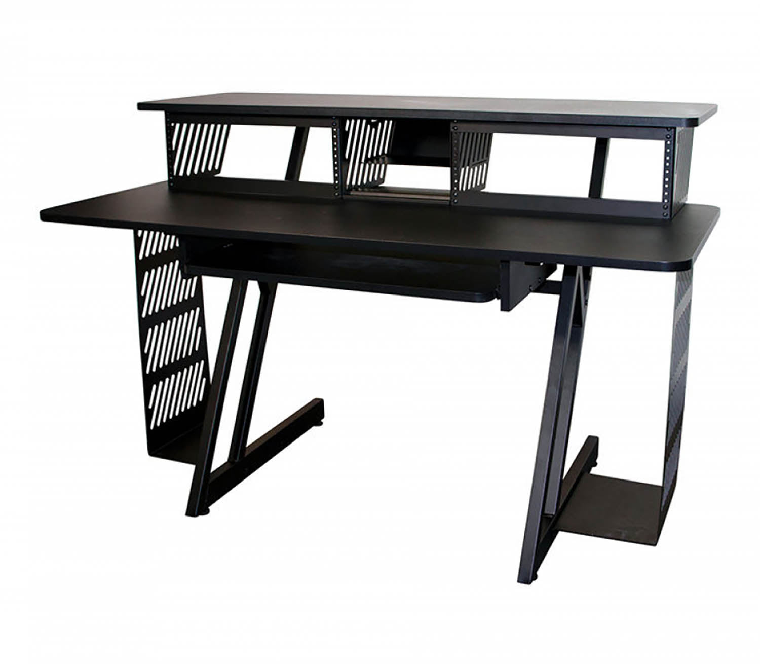 On Stage WS7700B Large Workstation for a Computer, Monitor Speakers, and Other Studio Equipment - Hollywood DJ