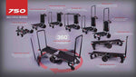 Krane AMG 750 Heavy Equipment Cart Multi-Mode Folding Longbed 750 lb Capacity by Krane AMG
