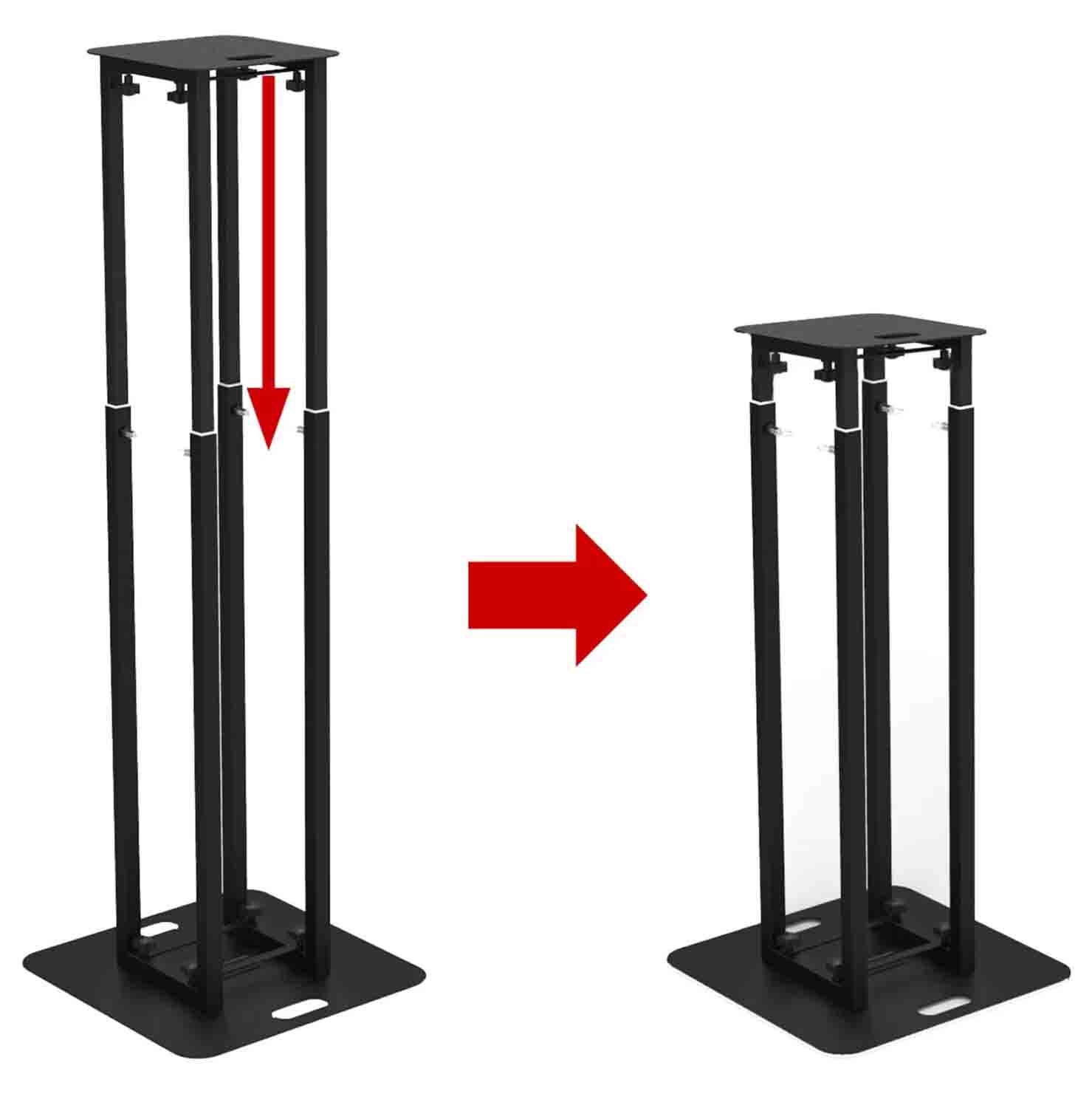Odyssey LVS4677BLK Professional All-Purpose Height Adjustable Portable Light Column - Black Odyssey
