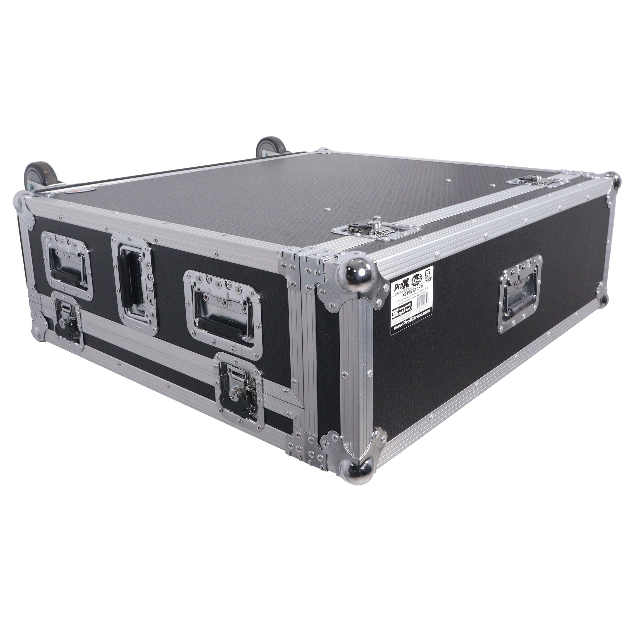ProX XS-PRE32S64S DHW, ATA Digital Audio Mixer Flight Case for PreSonus STUDIOLIVE 64S 32S 32 Console with Doghouse and Caster wheels by ProX