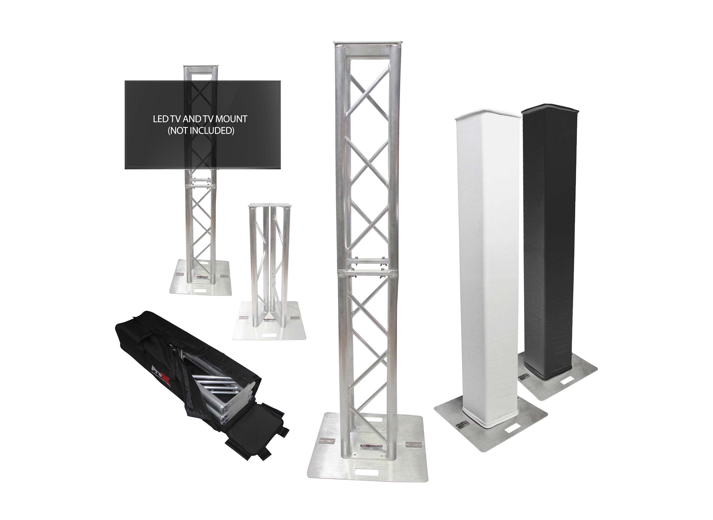 ProX XT-FTP328-656-B Flex Tower Totem Package Adjustable 6.56ft or 3.28ft with Soft Carrying Bag by ProX Cases