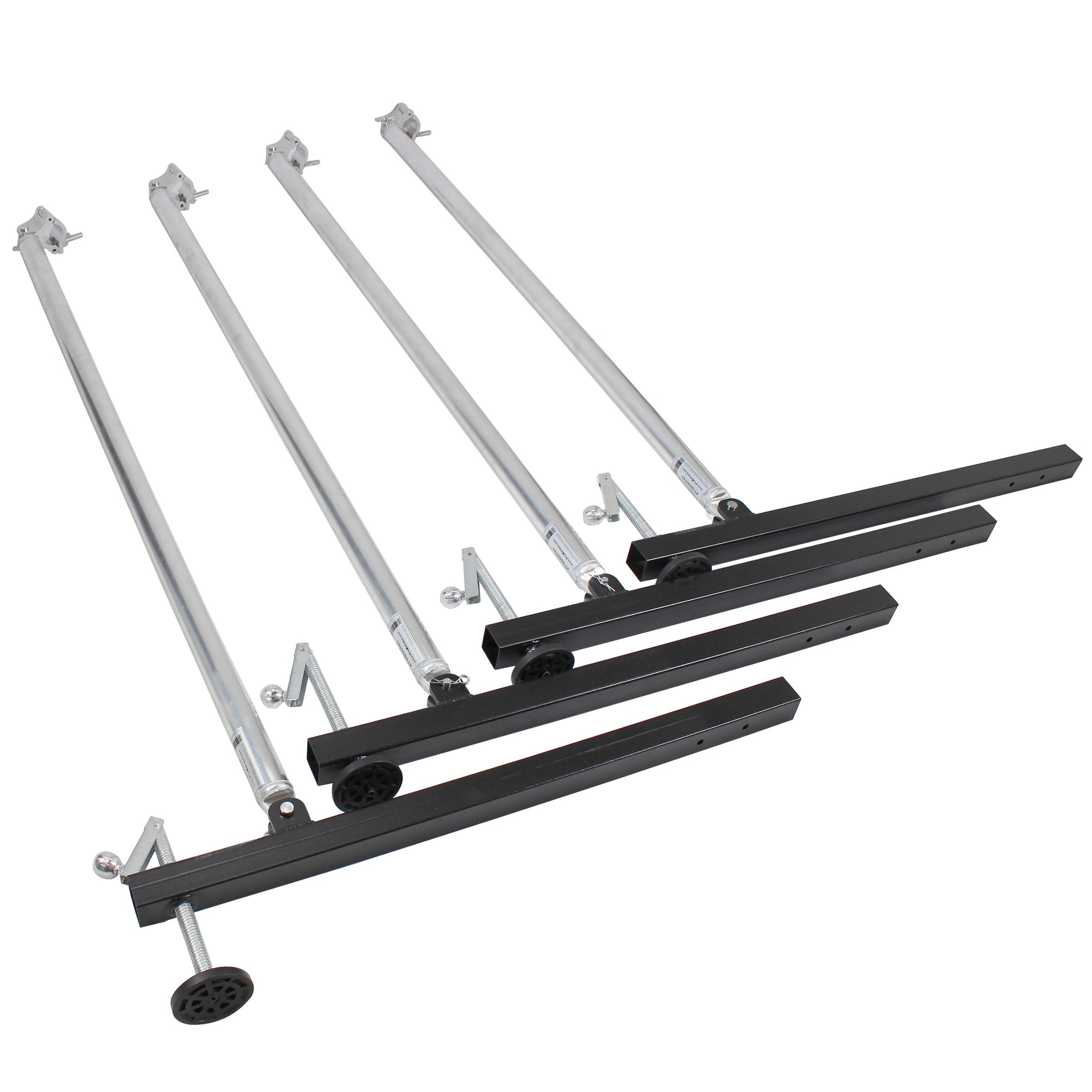 ProX XT-GSBOUTSX4PKG, Ground Support and Leg Stabilizer Package Includes Rolling Base 4x Outrigger Leg Braces ProX Cases