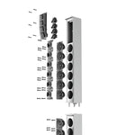 LD System MAUI 44 G2 W Cardioid Powered Column Loudspeaker - White - Hollywood DJ