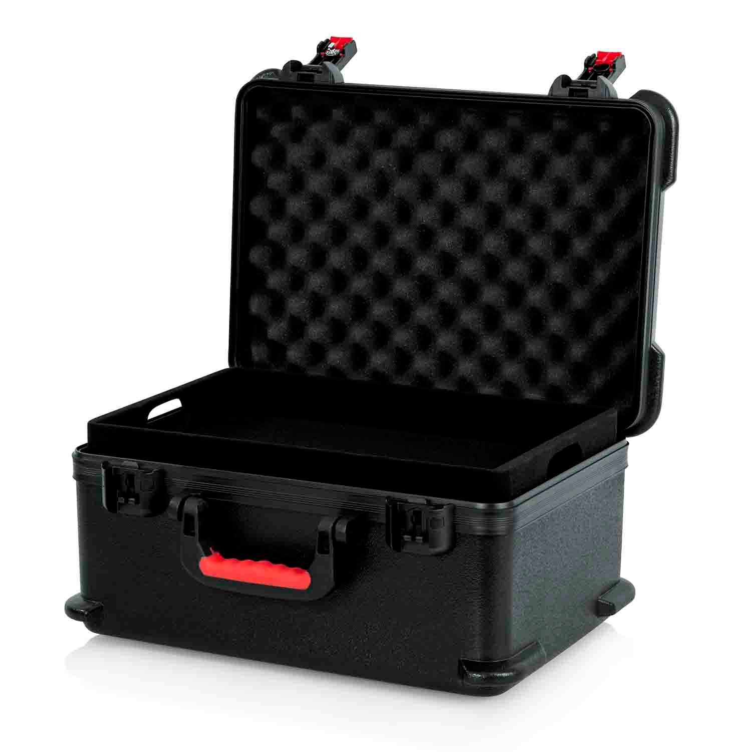 Gator Cases GTSA-MICW7 Polyethylene DJ Case for 7 Wireless Microphones with 2 Lift Out Trays - Hollywood DJ