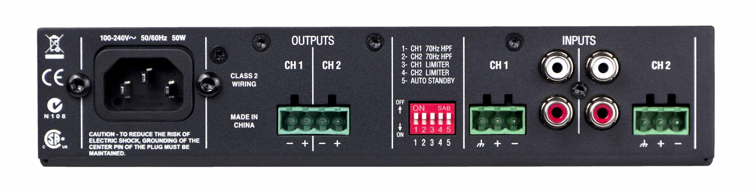 JBL NCSA2120Z-U-US, 2-Channel 120W Audio Amplifier with Drivecore - Hollywood DJ