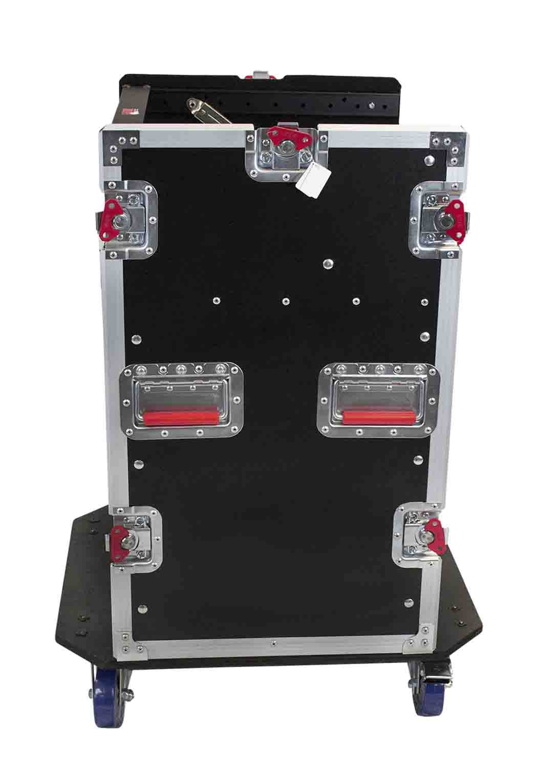Gator Cases G-TOUR 10X12 PU, 10U Top 12U Side Console Rack Case with Casters - Hollywood DJ