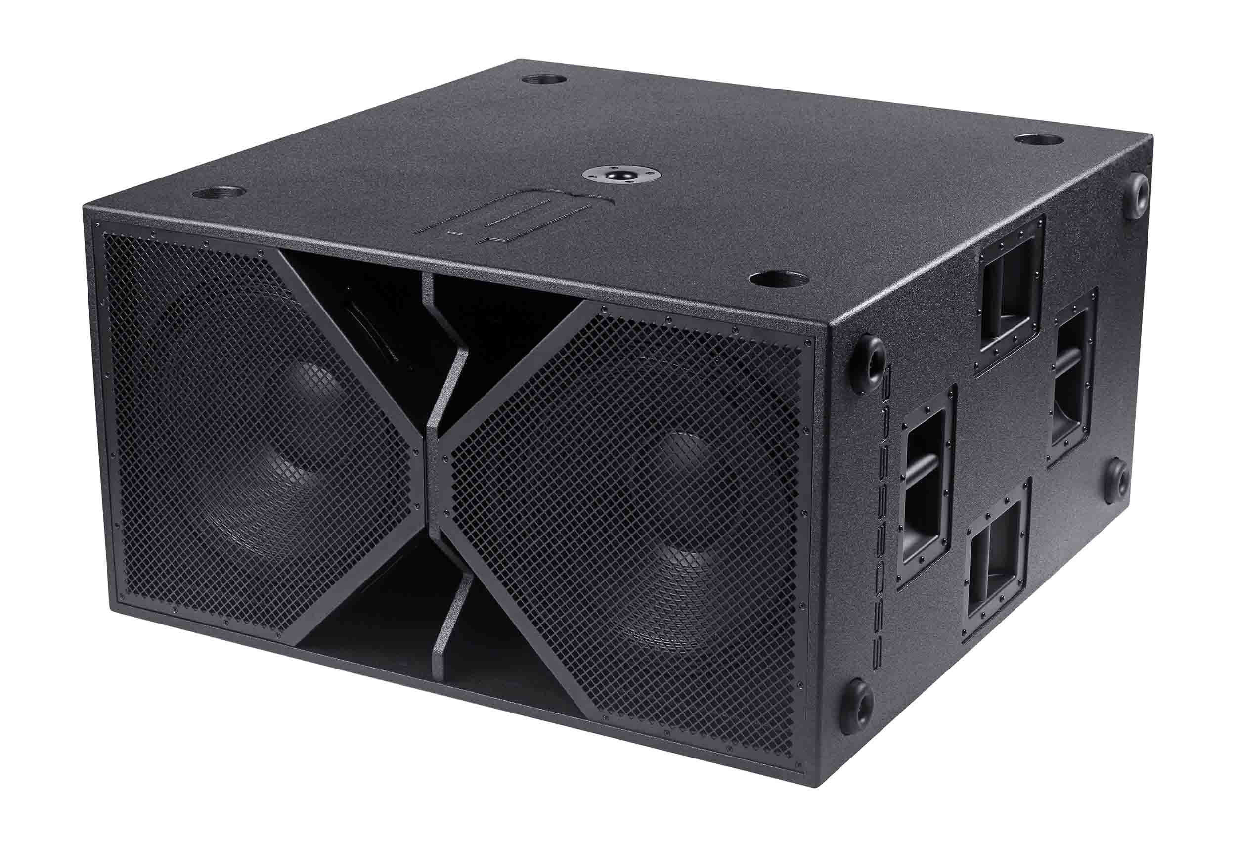 BassBoss BB-ZV28-MK3 Dual 18-Inch Active Subwoofer - Black - Hollywood DJ