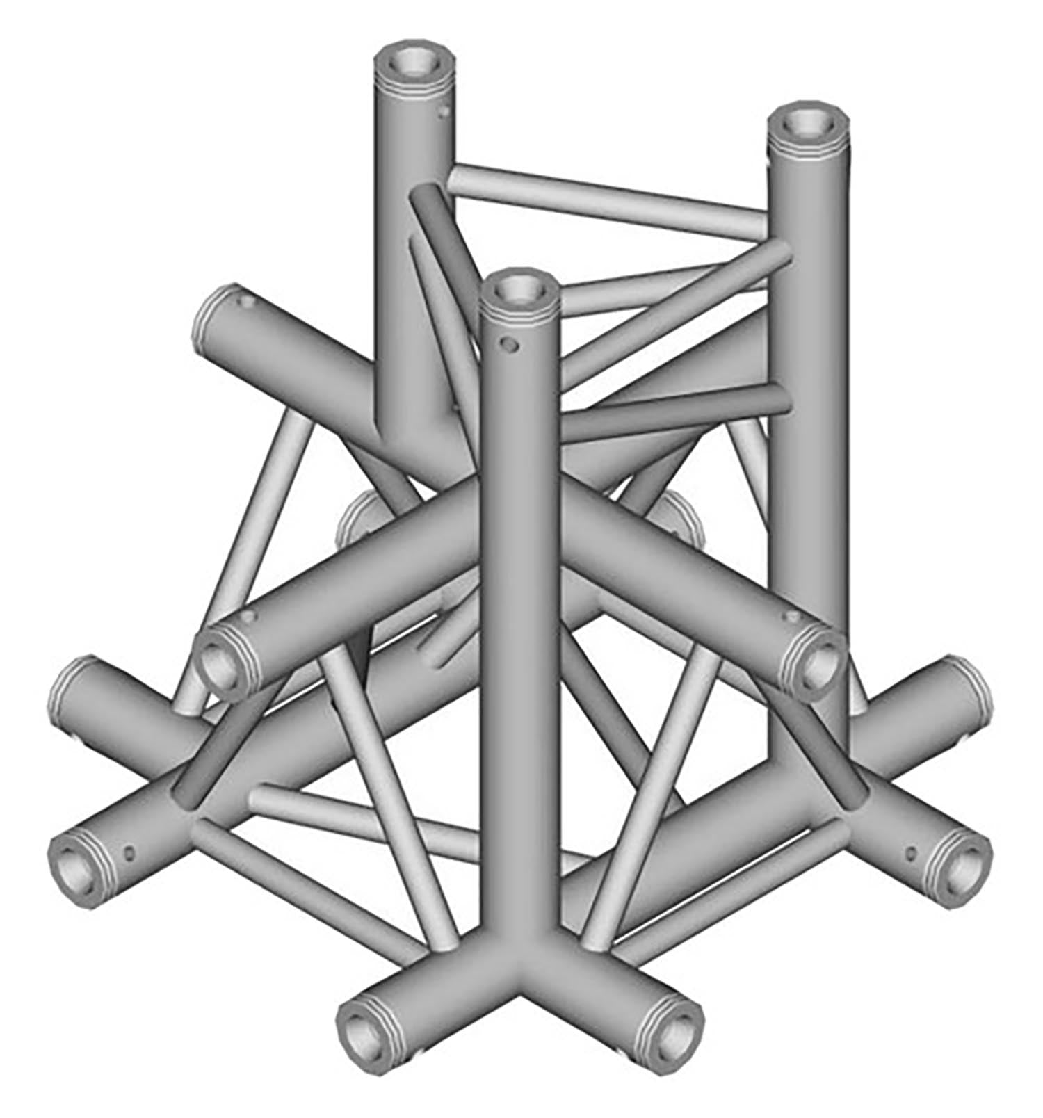 Global Truss TR-4101-D, Five Way Triangular Cross Junction Apex Down for F33 Triangle Truss - 1.64 FT - Hollywood DJ