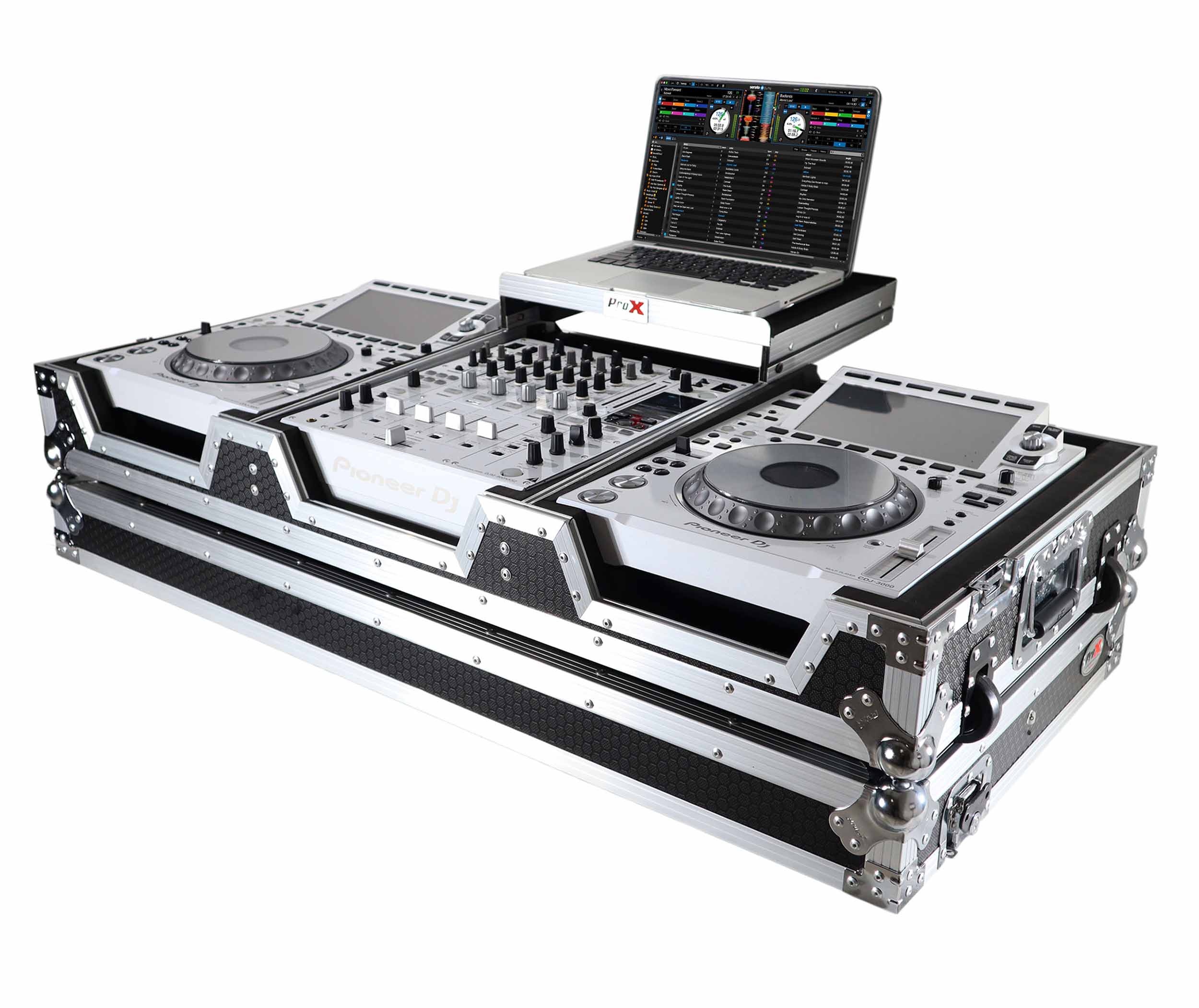 ProX XS-CDM3000WLT DJ Flight Case for Pioneer Mixer DJM-900NXS2 and 2 CDJ-3000 with Wheels and Laptop Shelf ProX Cases