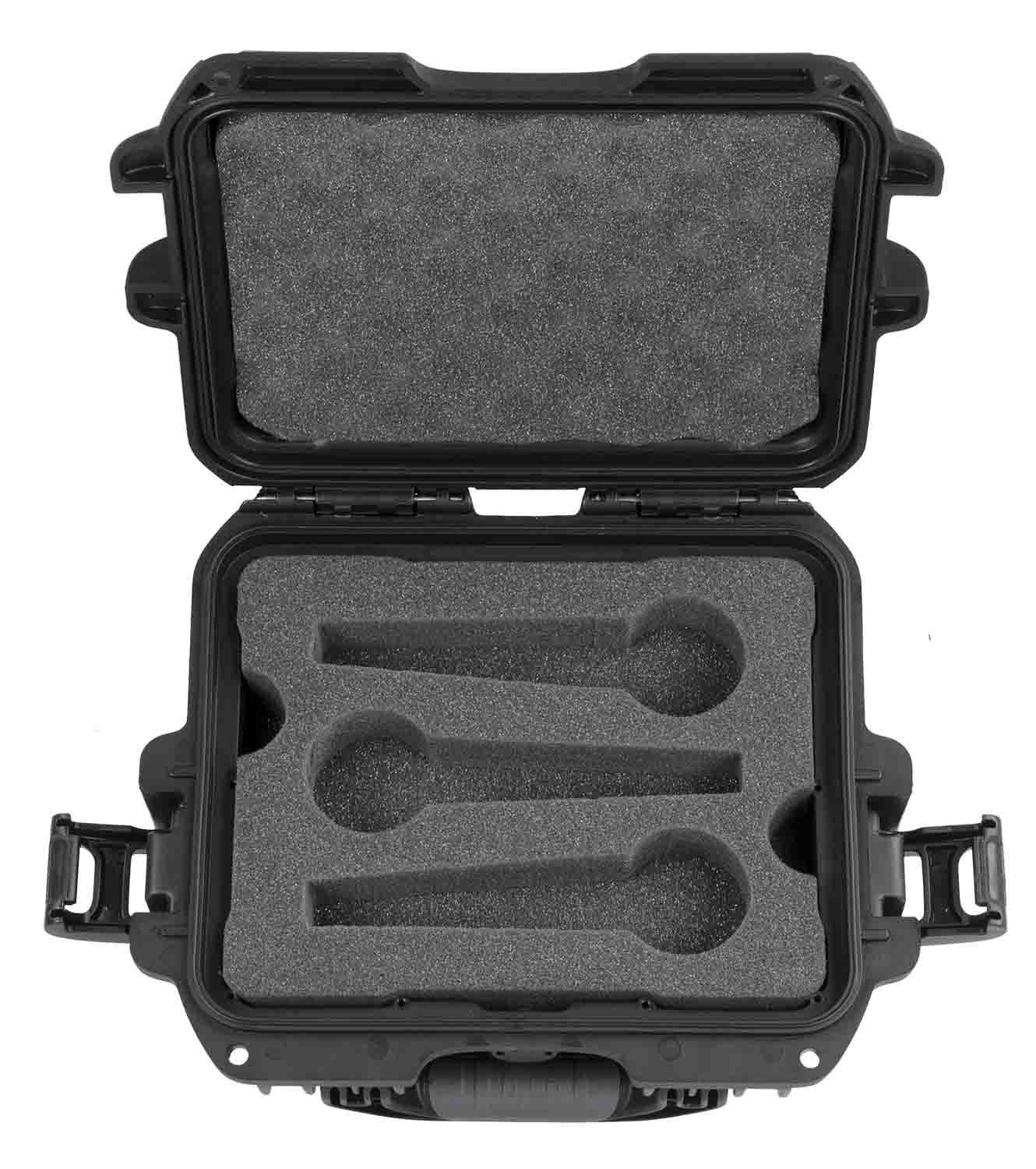Gator Cases GM-06-MIC-WP Waterproof DJ Case for 6 Wired Microphone - Hollywood DJ