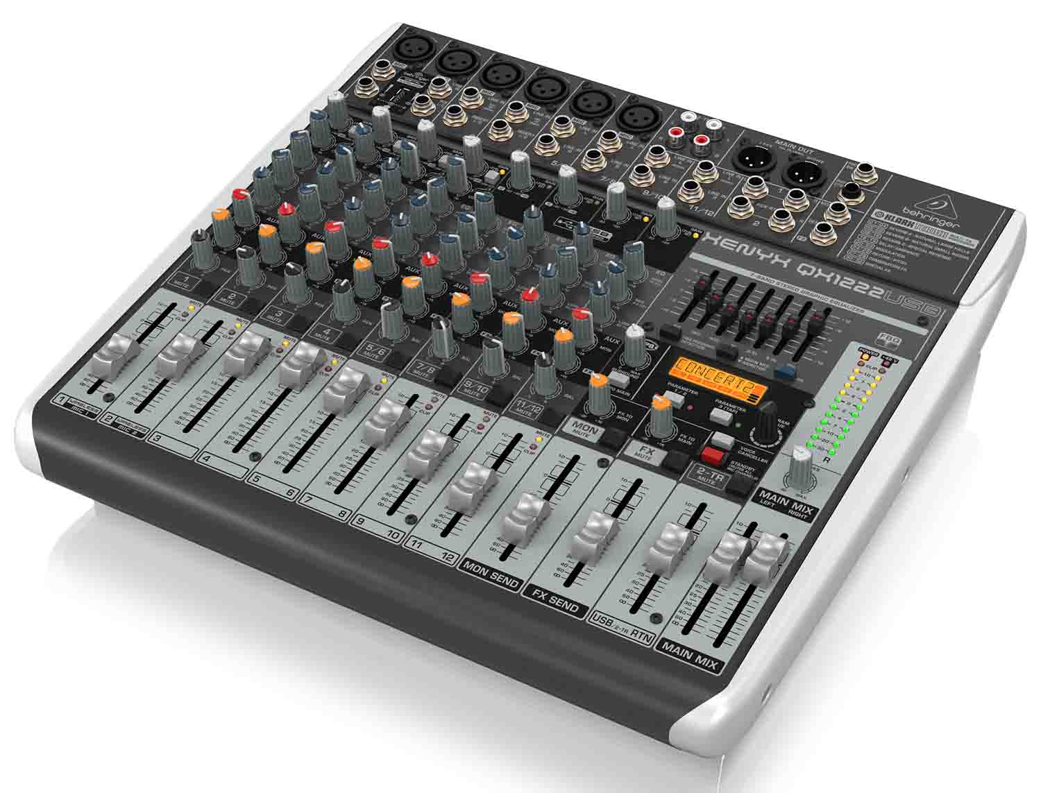 Behringer QX1222USB, 16-Input 2/2-Bus Mixer with USB Audio Interface - Hollywood DJ