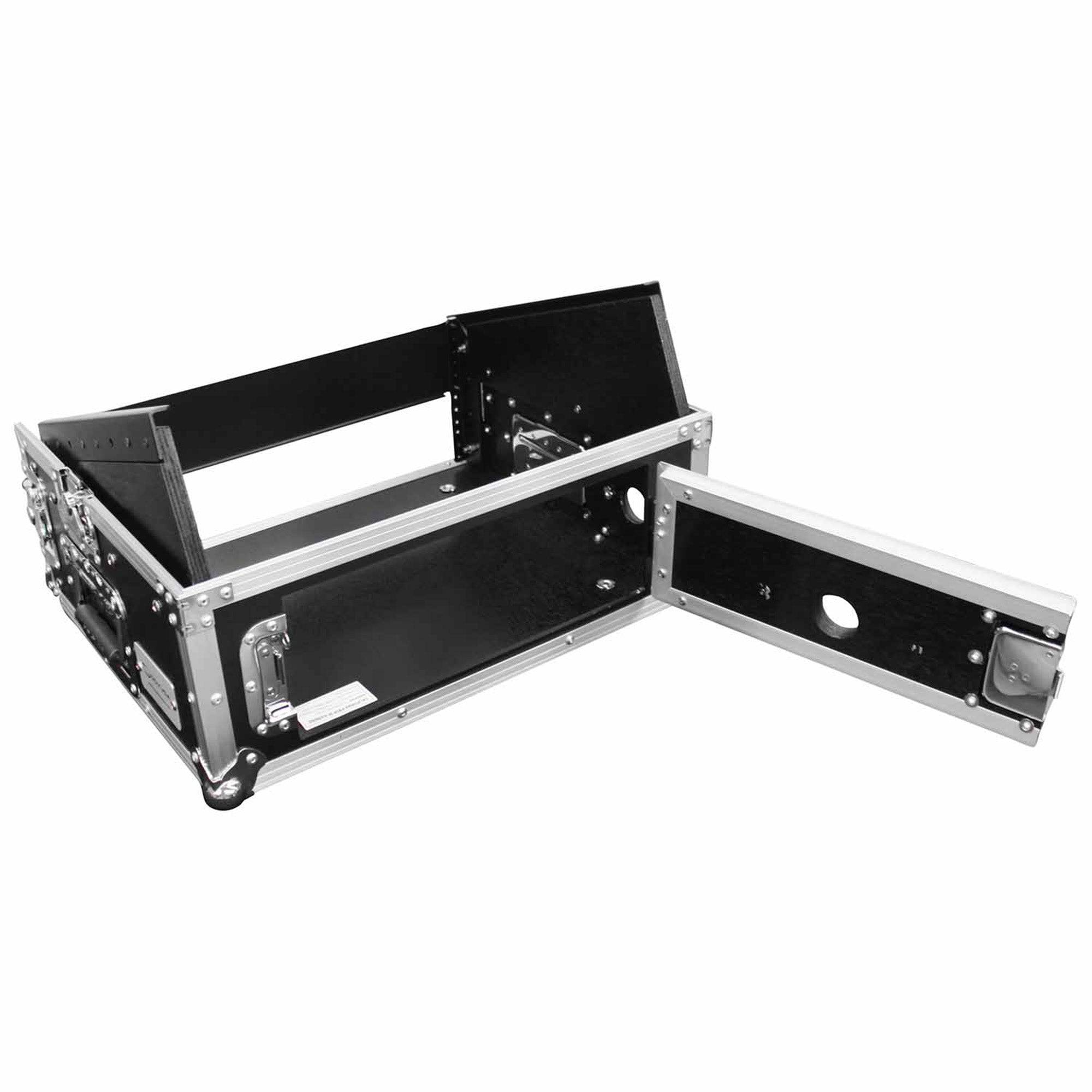 Open Box: Odyssey FR0802 Combo Rack Flight Case 8U Top Slanted Rack - Hollywood DJ