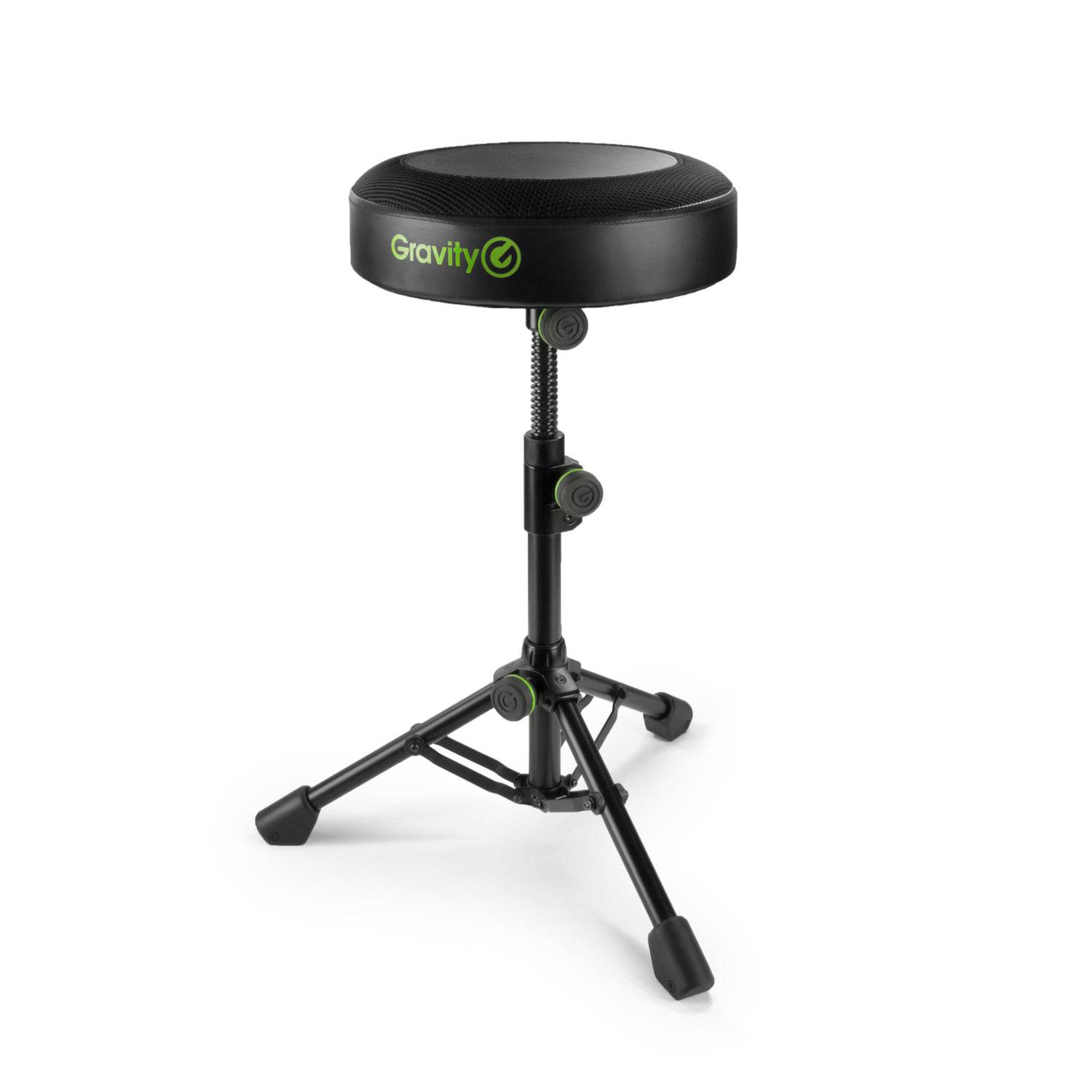 Gravity GFDSEAT1 Round Musicians Stool Foldable, Adjustable Height - Hollywood DJ