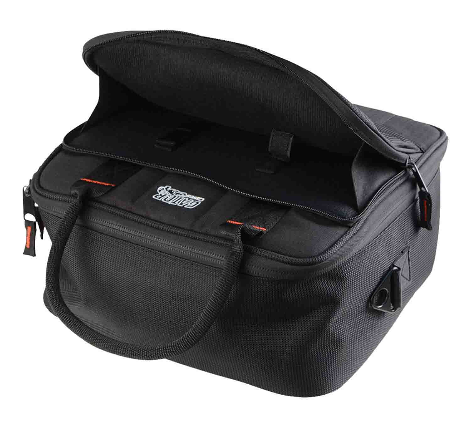 Gator Cases G-MIXERBAG-1212 Updated Padded Nylon DJ Bag for Mixer and DJ Equipment - 12″ X 12″ X 5.5″ - Hollywood DJ