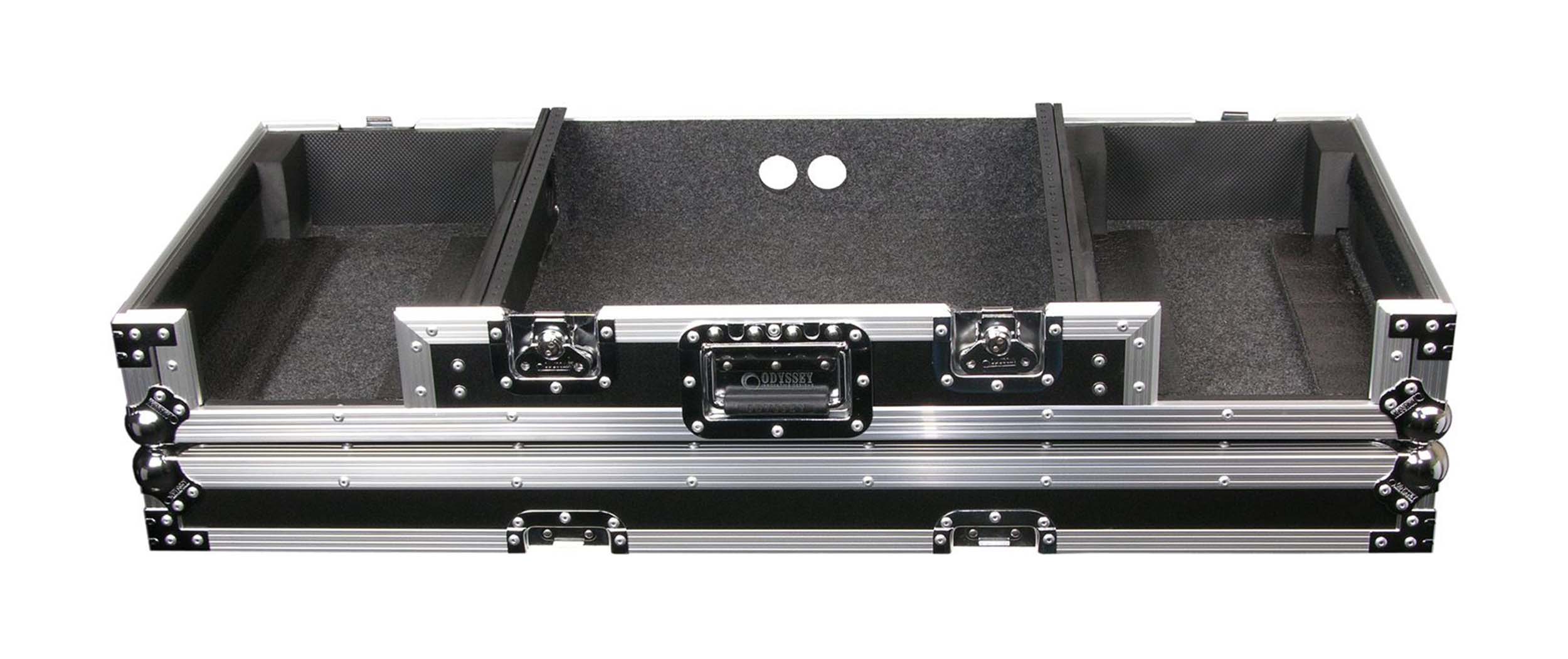 Odyssey FZ19CDiW Universal 19-Inch Format DJ Mixer and Two Medium Format Media Players Coffin Flight Case - Hollywood DJ