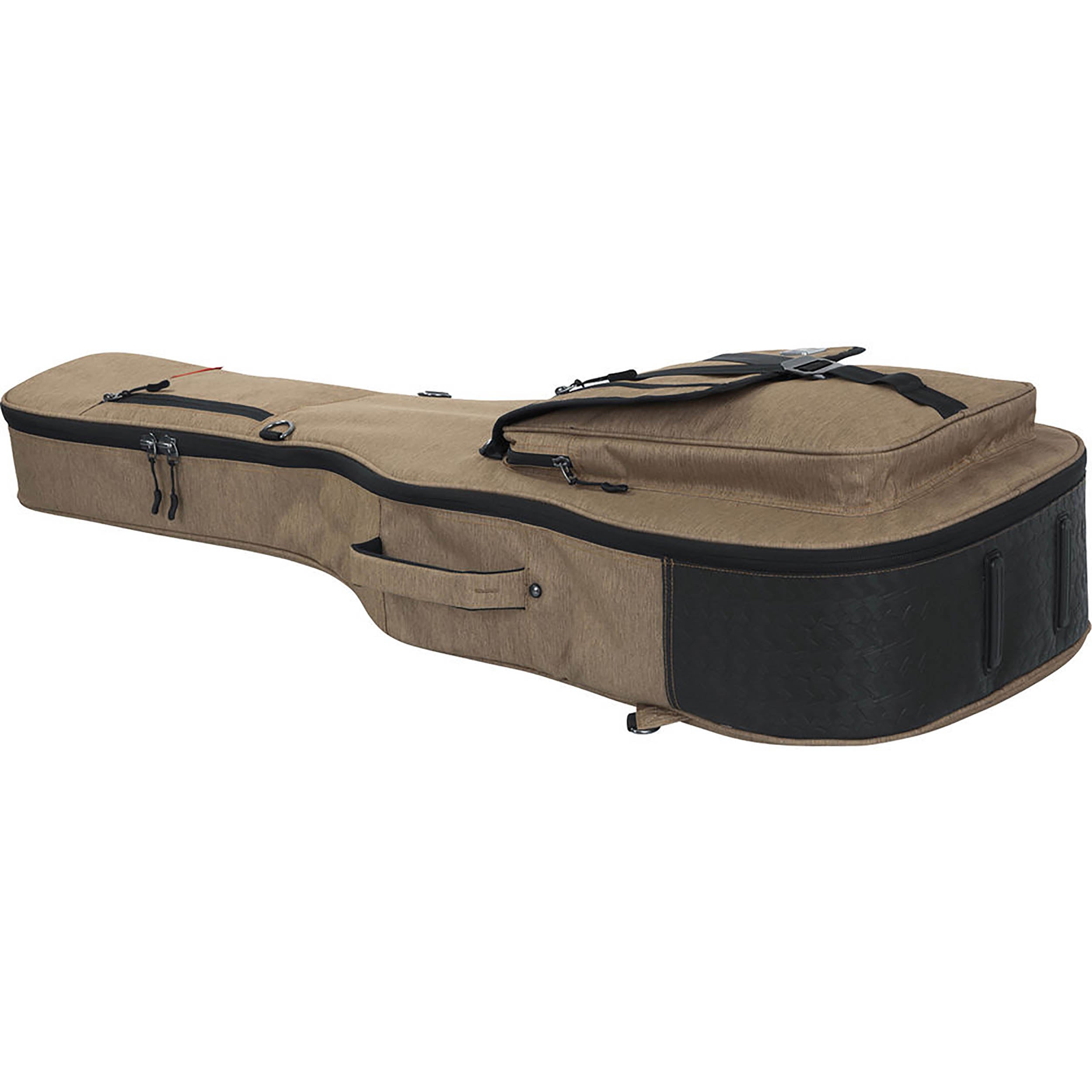 Gator GT-ACOUSTIC-TAN Transit Series Acoustic Guitar Gig Bag With Tan Exterior by Gator Cases