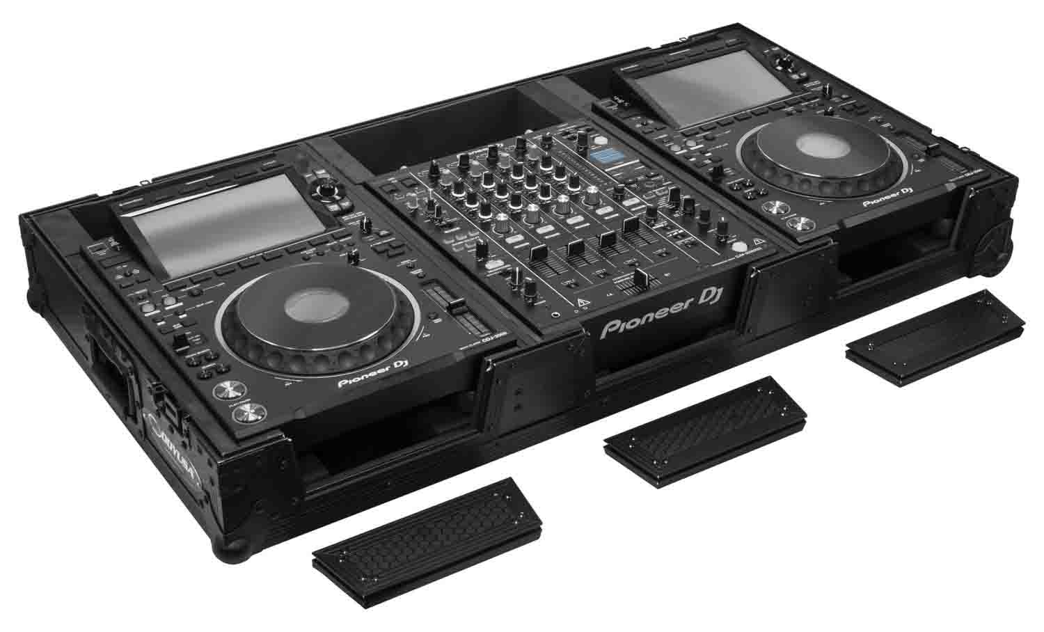 Odyssey 810158 Industrial Board DJ Case for 12" DJ Mixers and Two Pioneer CDJ-3000 Multi Players - Hollywood DJ