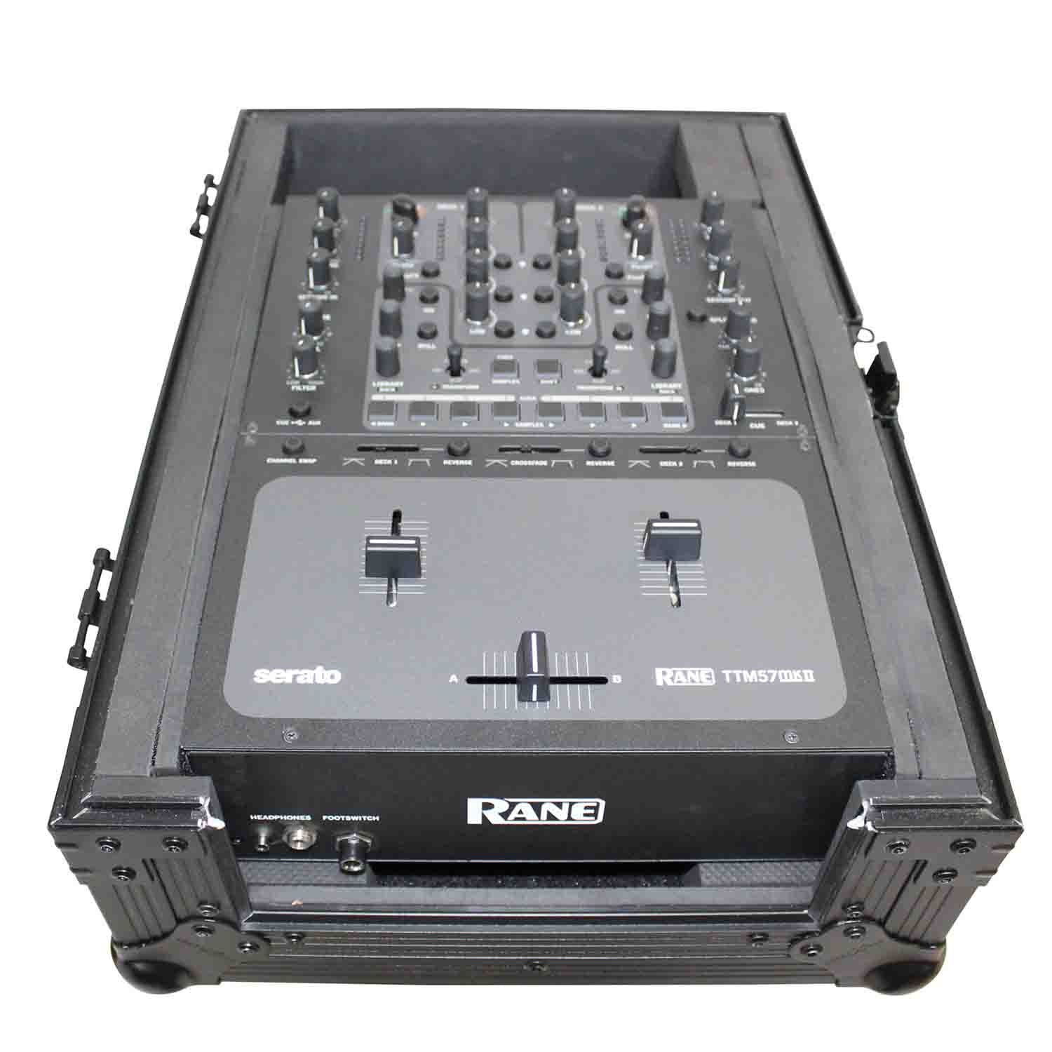 ProX XS-M10BL DJ Flight Case For Large Format 10 Inch DJ Mixers - Black on Black - Hollywood DJ