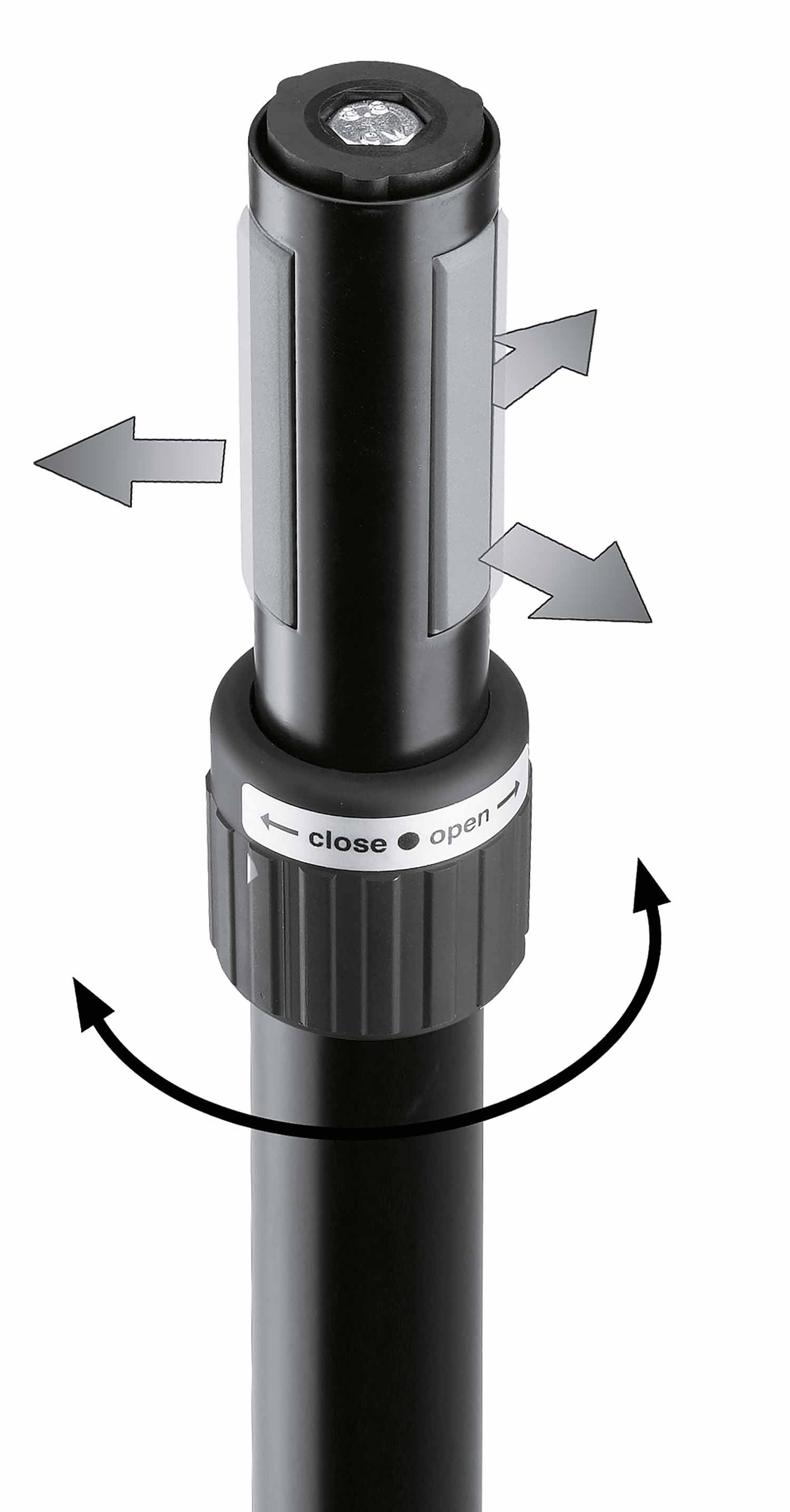 K&M 21367 Adjustable Threaded Satellite Speaker Pole Rod - Black - Hollywood DJ