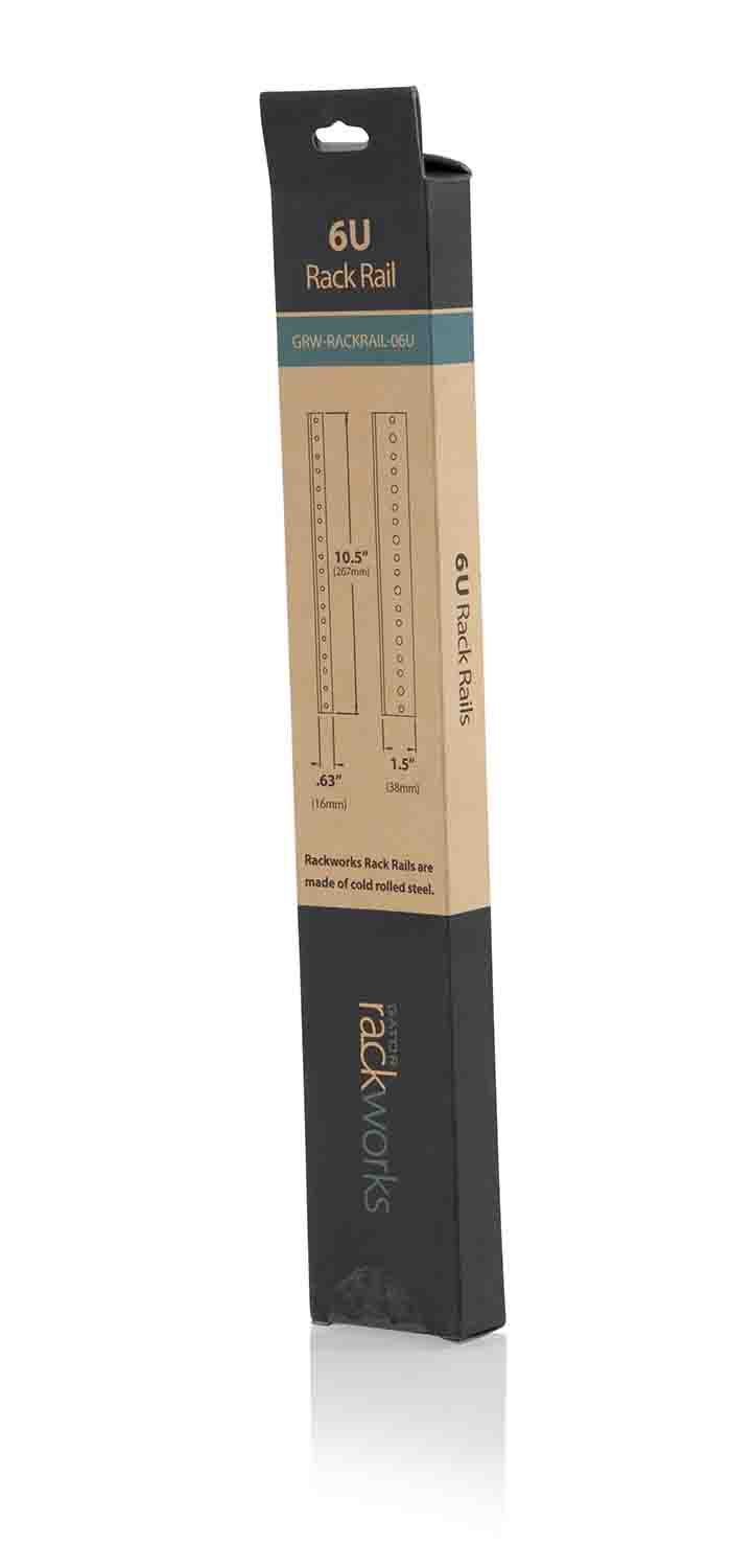 Gator Cases GRW-RACKRAIL-06U Rack Rails 6U - Pair - Hollywood DJ