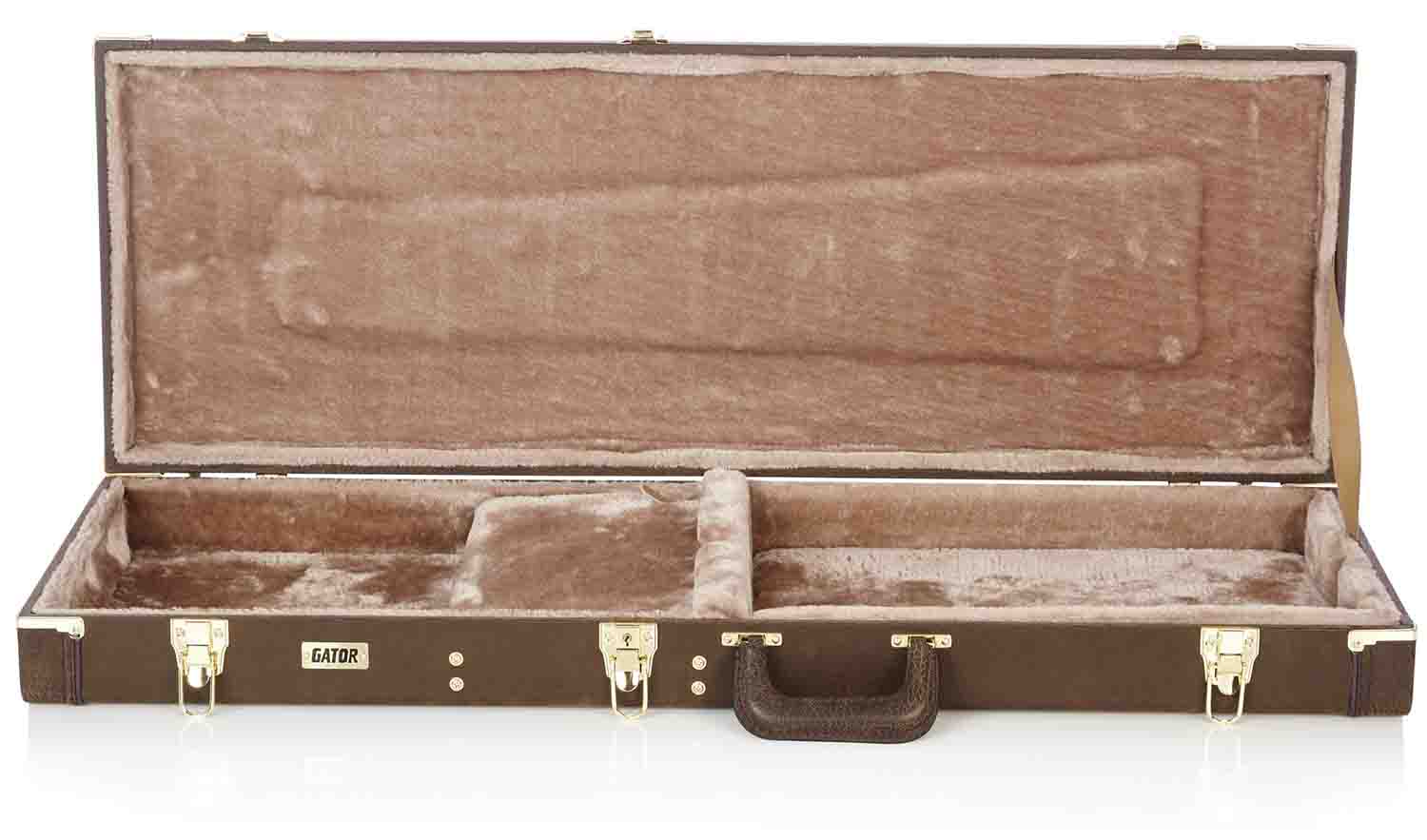 Gator Cases GW-ELECT-VIN Deluxe Wood Case for Electric Guitars - Vintage Brown - Hollywood DJ