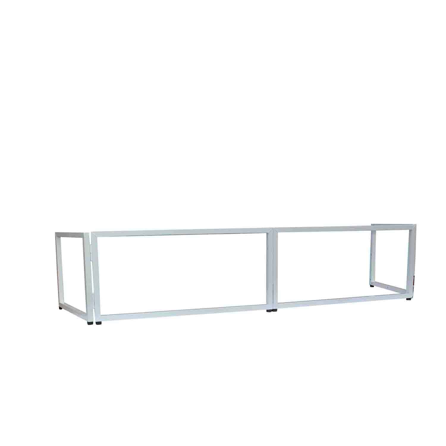 ProX XF-TTFW 6 Ft Tabletop DJ Facade White Frame with Black and White Scrims - Hollywood DJ