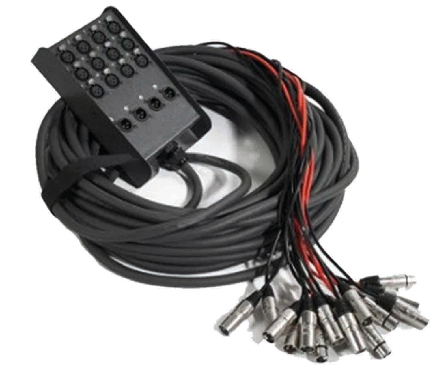 Prox XC-SB124XLR50 Stage Box Snake 12 XLR-F Input 4 XLR-M Return - 50 Feet - Hollywood DJ