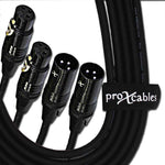 Prox XC-DXLR05 Balanced Dual XLR-M to Dual XLR-F High Performance Audio Cable - 5 Feet - Hollywood DJ