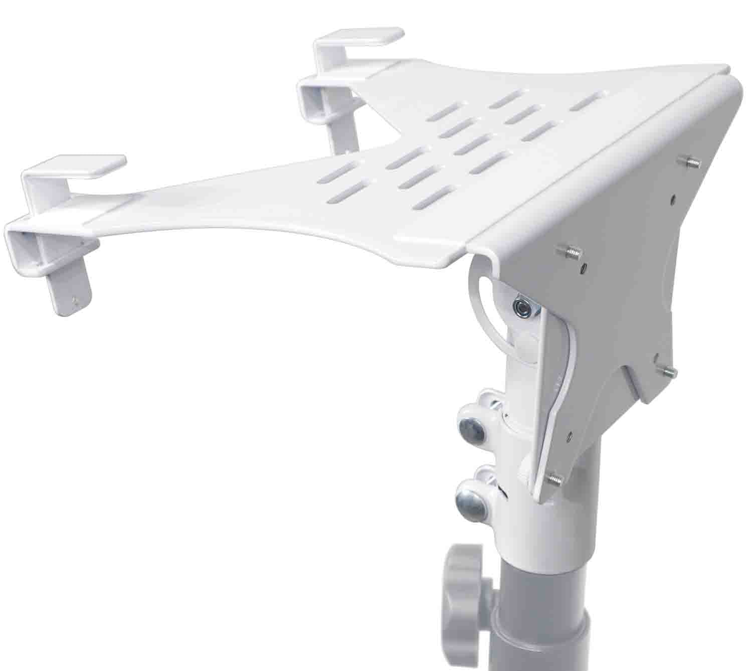 ProX X-LTF01WH Laptop Shelf Tray for Monitor VESA Arm Mount - White - Hollywood DJ