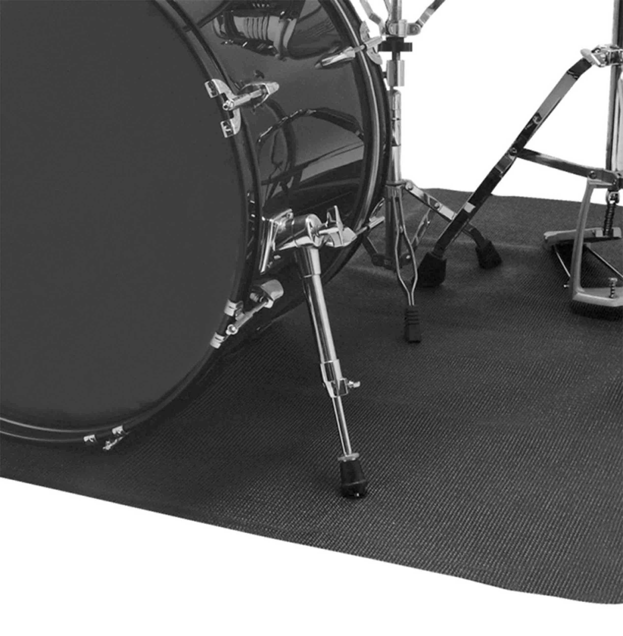 Onstage DMA4450, 4 x 4-Ft Nonslip Drum Mat with Carrying Bag On-Stage