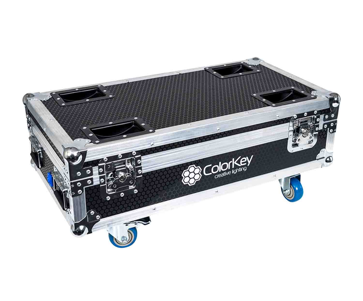 Colorkey CKU-9028 Charging Road Case for Mobilepar Mini Hex 4 Uplights - Hollywood DJ