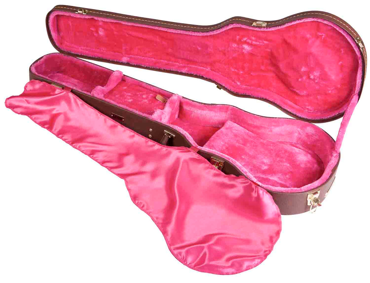 Gator Cases GW-LP-BROWN Deluxe Wood Case for Single-Cutaway Guitars - Vintage Brown Exterior - Hollywood DJ