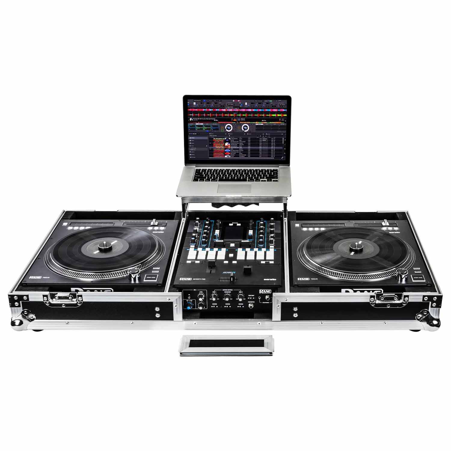 Odyssey FZGSRANE1272W Low Profile Rane Twelve and Rane Seventy-Two Coffin Flight Case With Glide Platform - Hollywood DJ