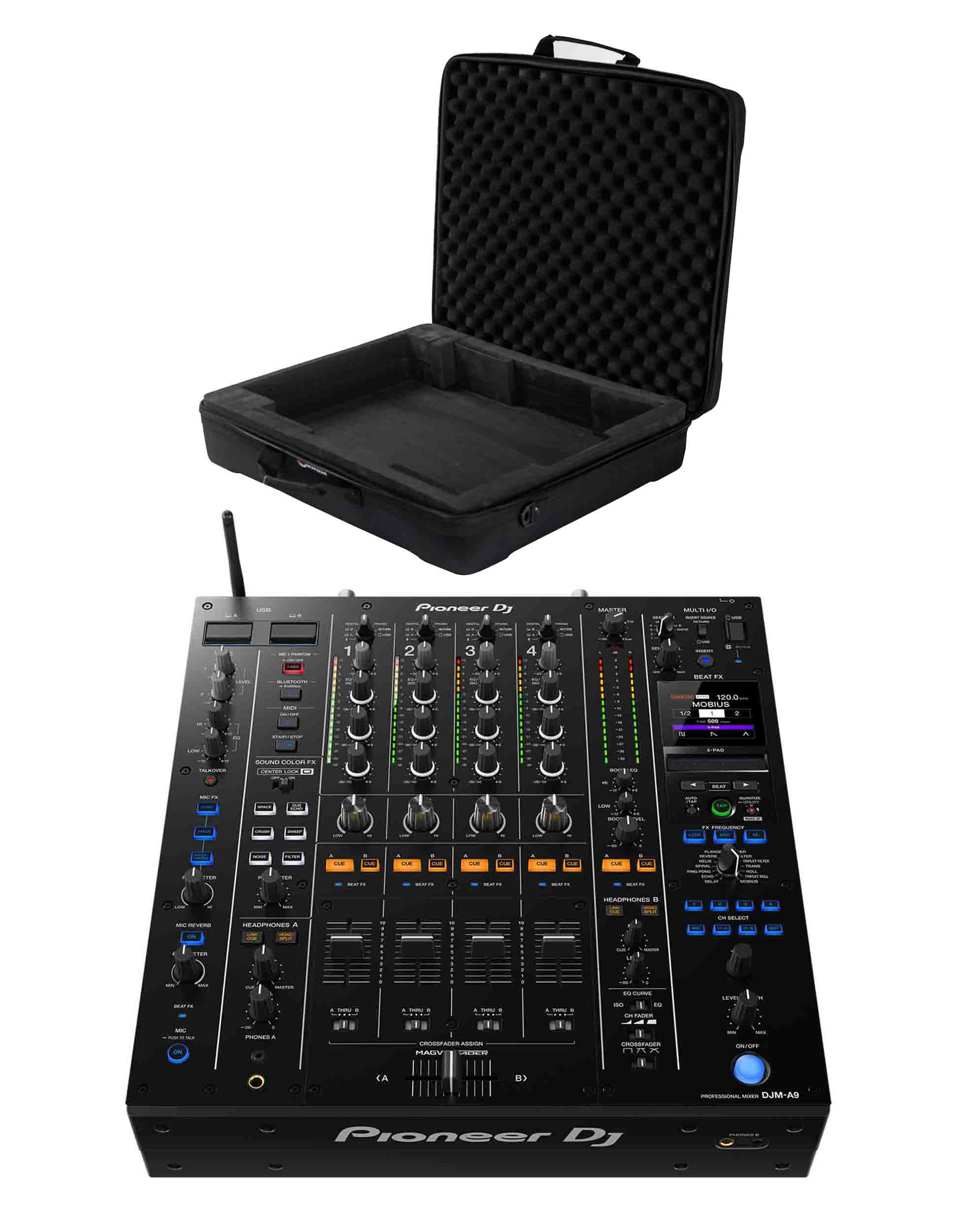 Pioneer DJM-A9 DJ Package with EVA Molded Case - Hollywood DJ