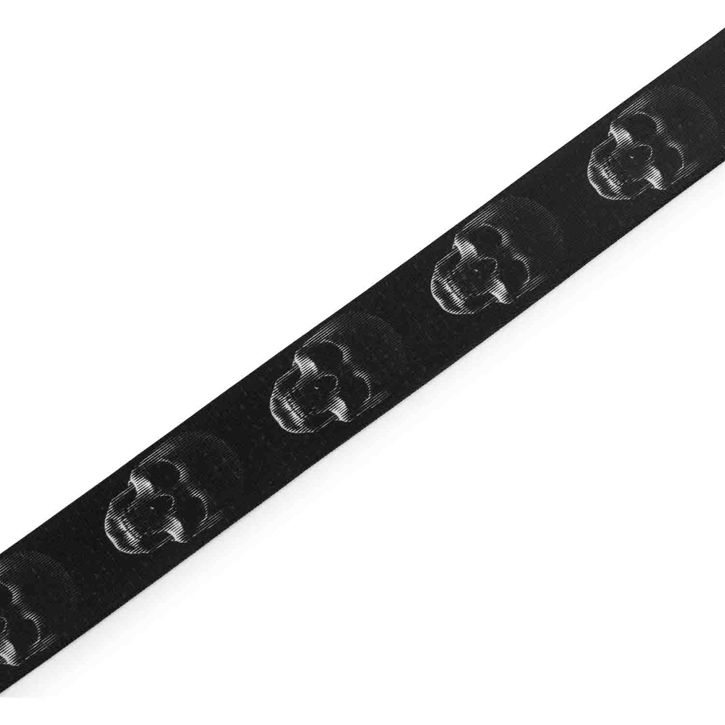 Levy's Leathers MPD2-112 2” Wide Polyester Guitar Strap with Black and White Scanned Skull Motif - Hollywood DJ