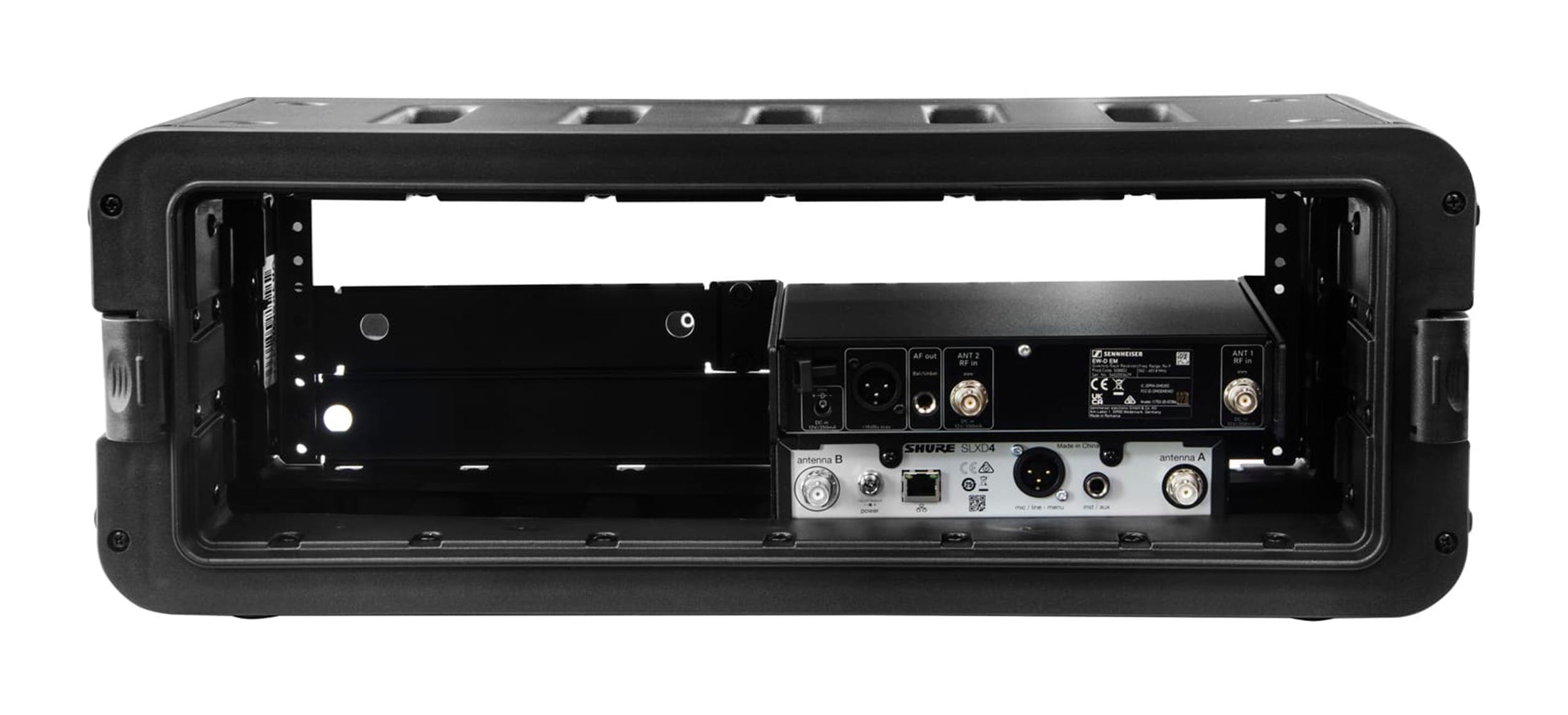 Odyssey VR3XSMIC4ZP, Watertight 3U XS Rack Case with 4 Microphone Compartments Odyssey