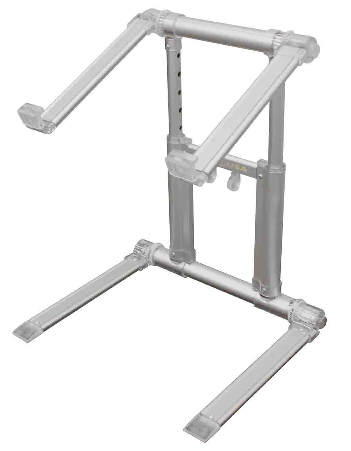 Odyssey LSTAND360MACSIL, Laptop Stand for Tablet or Laptop Folding DJ Stand Quick Setup - Silver - Hollywood DJ