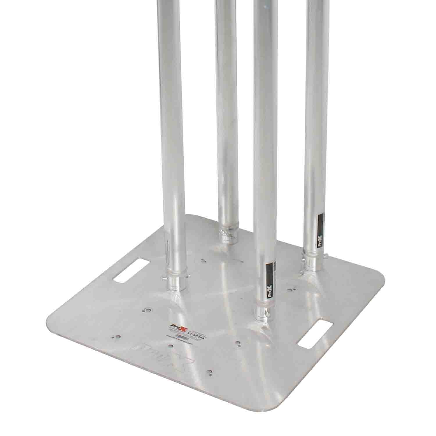 ProX XT-S4X492TOTEM, Totem Package 12" Top Plate, 24" Base Plate and Four 1.5m F31 Tubes with White Scrim Cover - 4.92 Feet - Hollywood DJ
