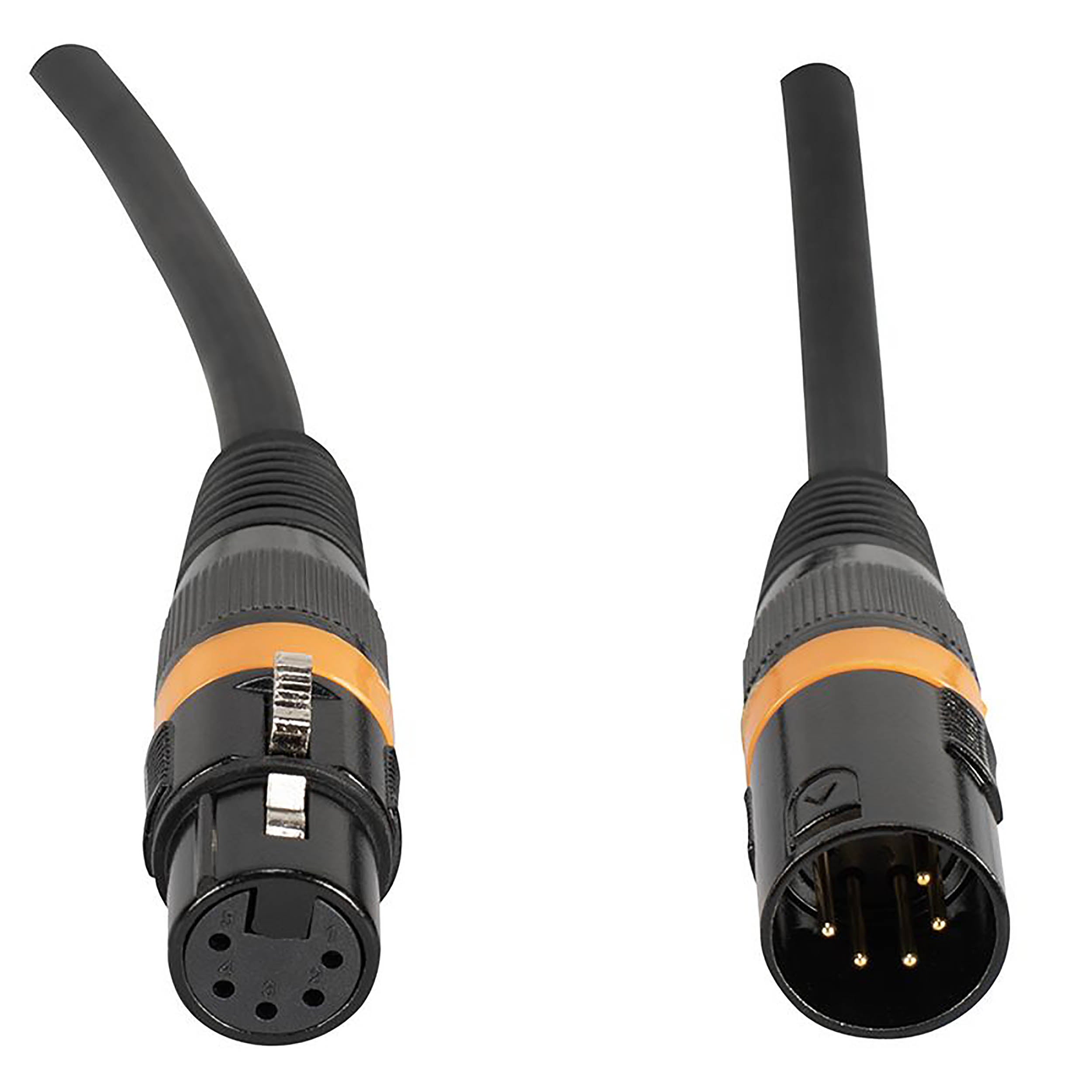 Accu Cable AC5PDMX25, 5-Pin Male to 5-Pin Female Connection DMX Cable - 25 Ft by Accu Cable