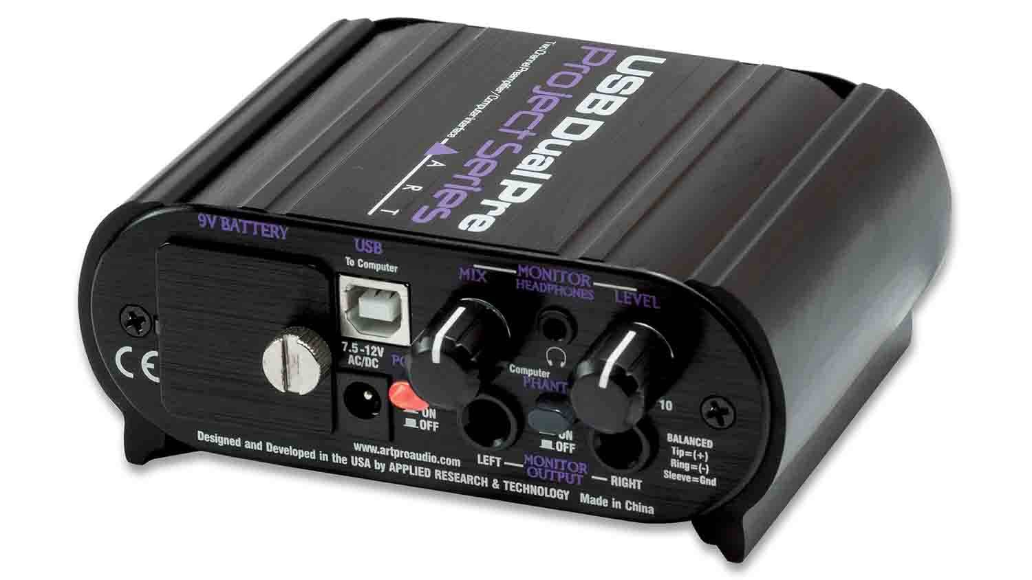 Art USBDualPrePS, Dual Portable Preamplifier - Hollywood DJ