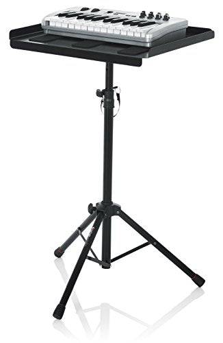 Gator GFWUTLMEDIATRAY1 Compact Adjustable Media Tray with Tripod Stand - Hollywood DJ