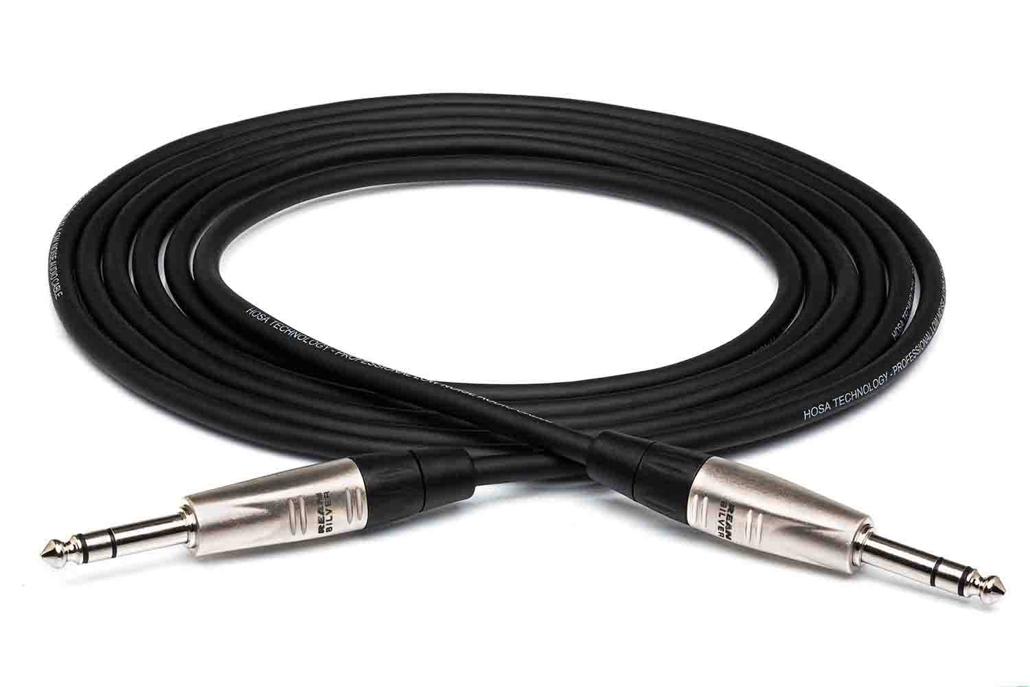 Hosa HSS-020 Pro Balanced Interconnect Cable, REAN 1/4 in TRS to Same - 20 Feet - Hollywood DJ
