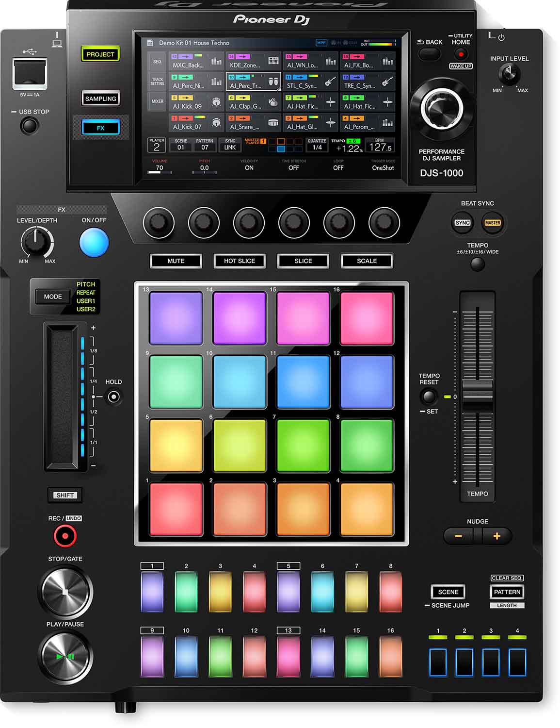 Pioneer DJS-1000 Standalone Performance DJ Sampler - Black - Hollywood DJ