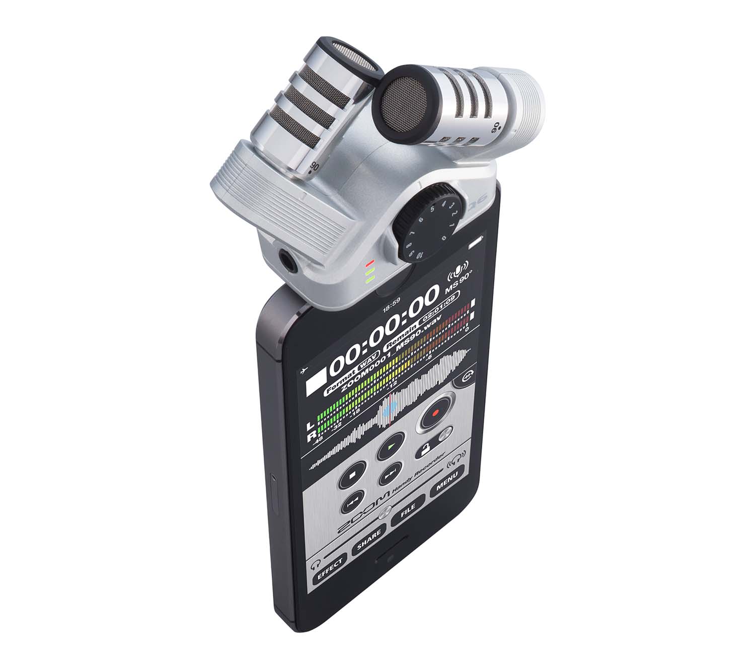 Zoom iQ6 Stereo X/Y High Quality Audio Recorder for iOS Devices - Hollywood DJ