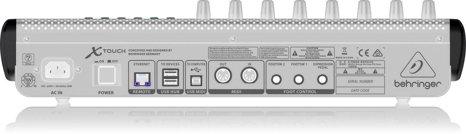 Behringer X-TOUCH, Universal Control Surface With 9 Touch-Sensitive Motor Faders, LCD Scribble Strips And Ethernet/USB/MIDI Interface - Hollywood DJ