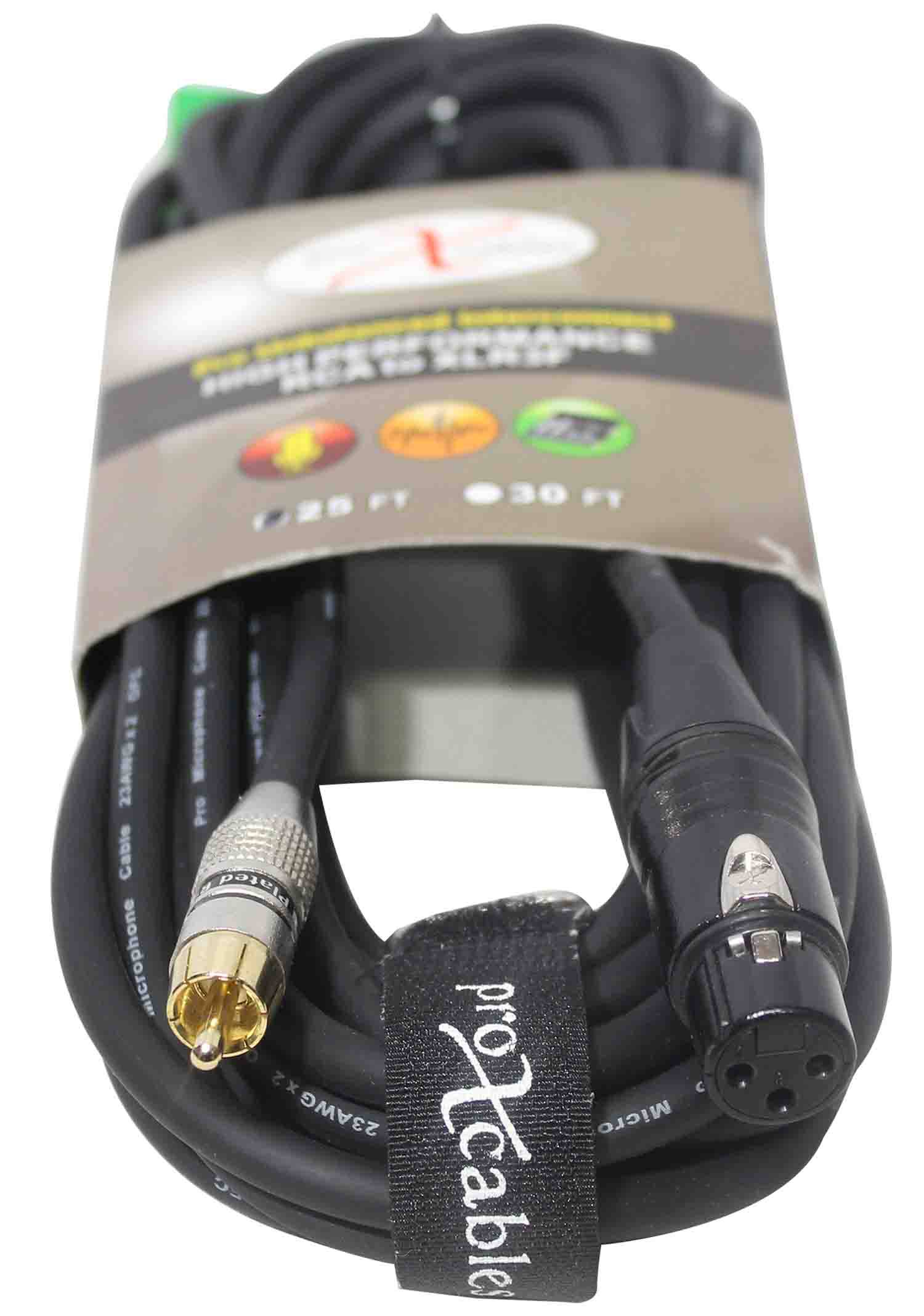 Prox XC-RXF25 Unbalanced RCA to XLR-F High Performance Audio Cable - 25 Feet - Hollywood DJ