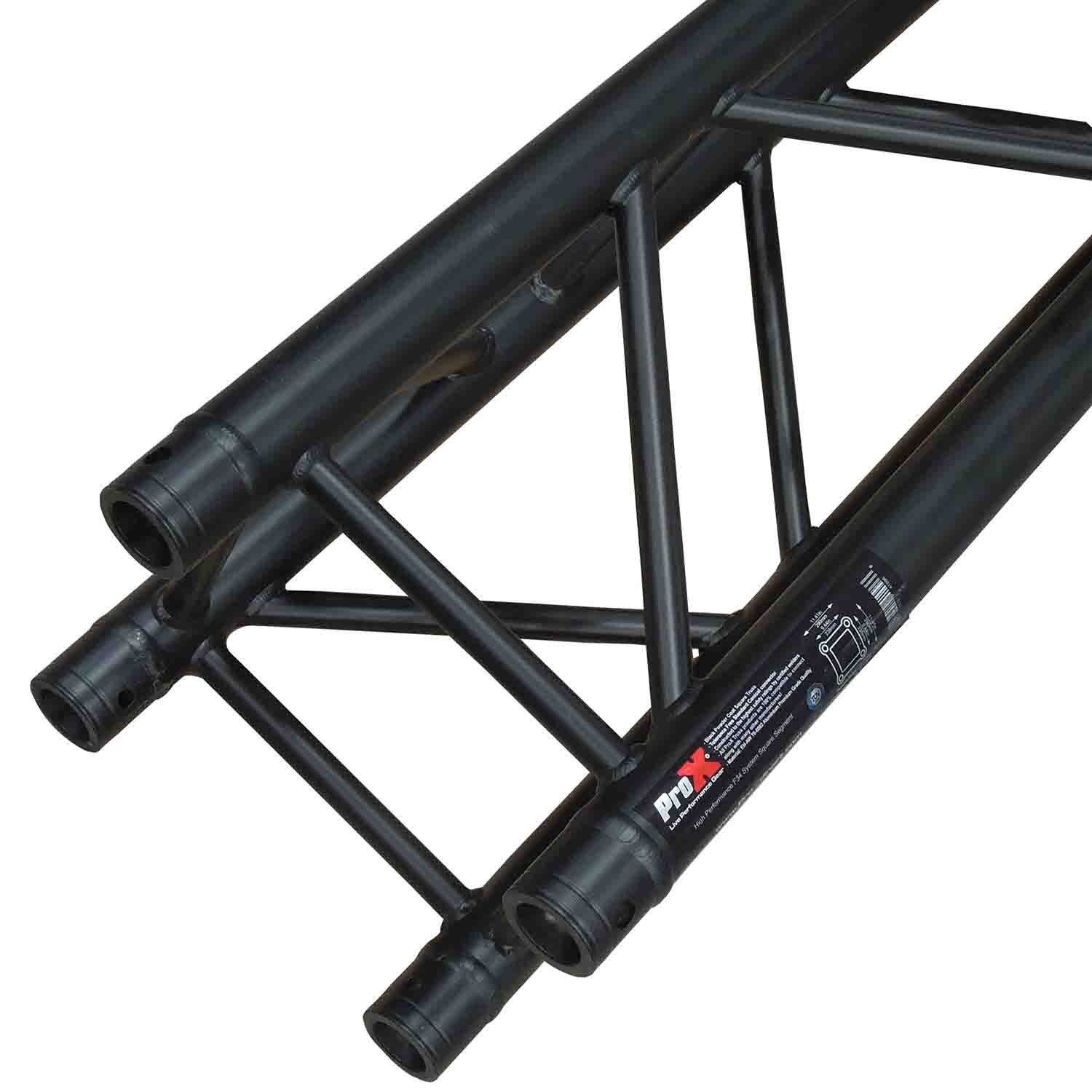 ProX XT-SQ820BLK F34 Truss Segment Black Powder Coated - 8.20 Feet - Hollywood DJ