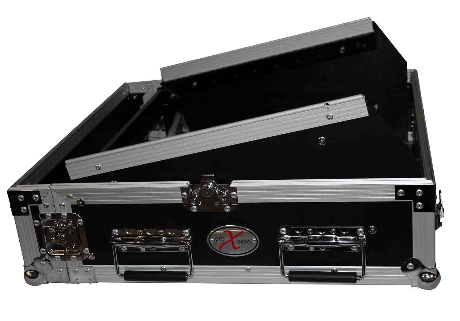 ProX T-2MRSS, 2U Rack x 10U Top Mixer DJ Combo Rack Flight Case - Hollywood DJ