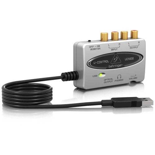 Behringer UCA202, 2 In/2 Out USB/Audio Interface with Digital Output - Hollywood DJ